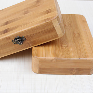 Tava düşük fiyat yeni ürünler özelleştirilmiş yuvarlak köşe oyma logo bambu ahşap hediye kutusu - Product Image 4