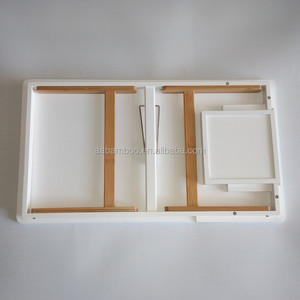 White <strong>Bamboo</strong> Wooden Multifunctional Adjustable Portable Foldable Laptop <strong>Table</strong> - Product Image 6