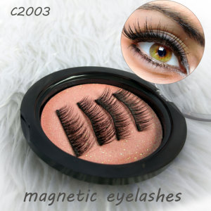 2018 Tendances 3d Aimant Réutilisables Faux Cils Unique/double Magnétique Cils - Product Image 5