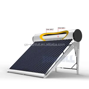 stainless steel double tank solar water heater non pressurized