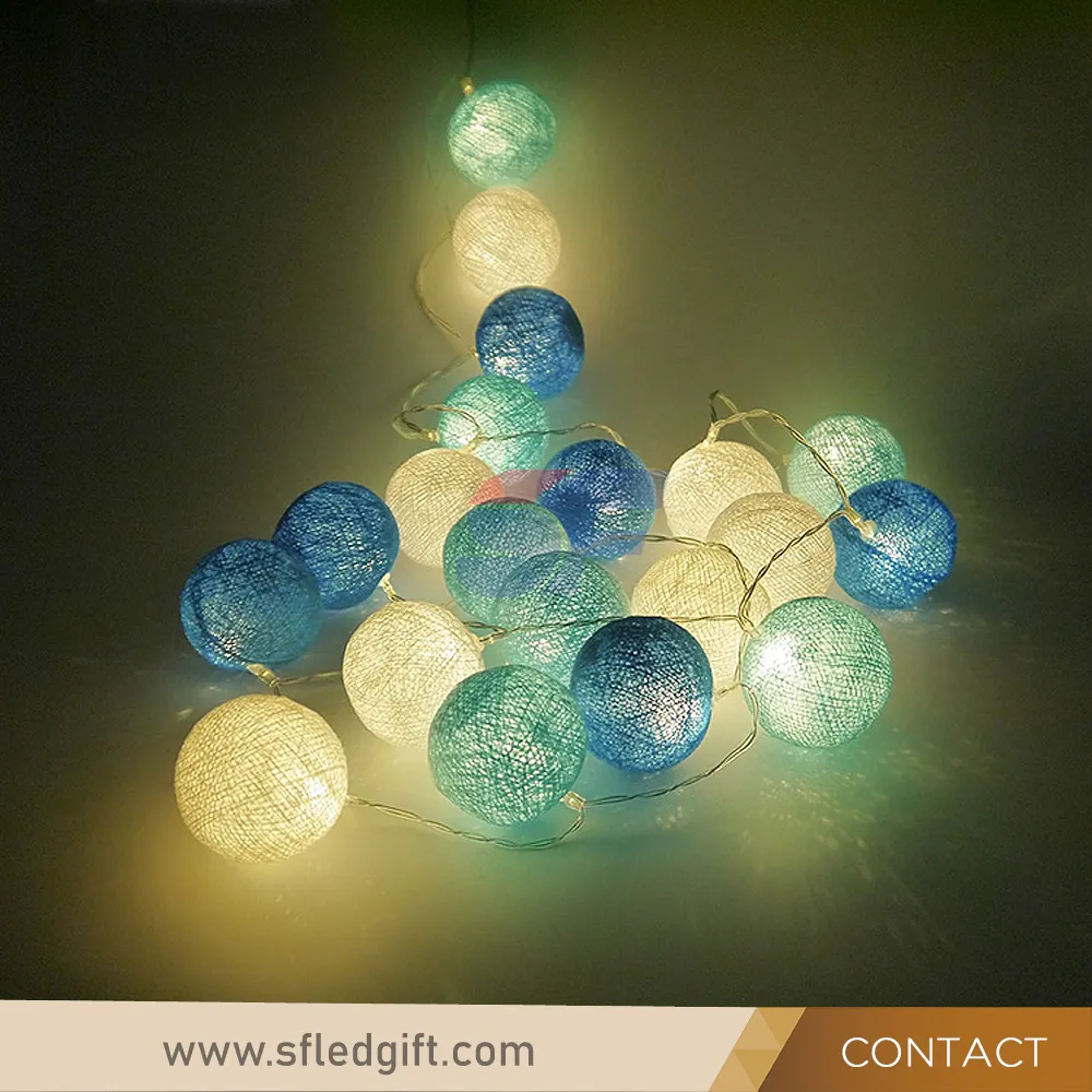 Fairy LED Lighting Round cotton Ball indoor Romantic LED Ball Lighting decoration