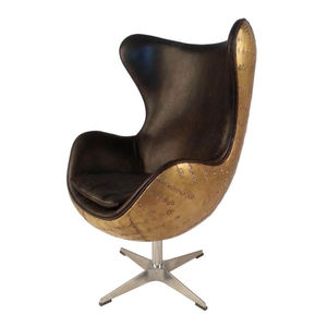 Aviateur arne <span class=keywords><strong>jacobsen</strong></span> <span class=keywords><strong>egg</strong></span> chair spitfire vintage. en aluminium plaqué - Product Image 1