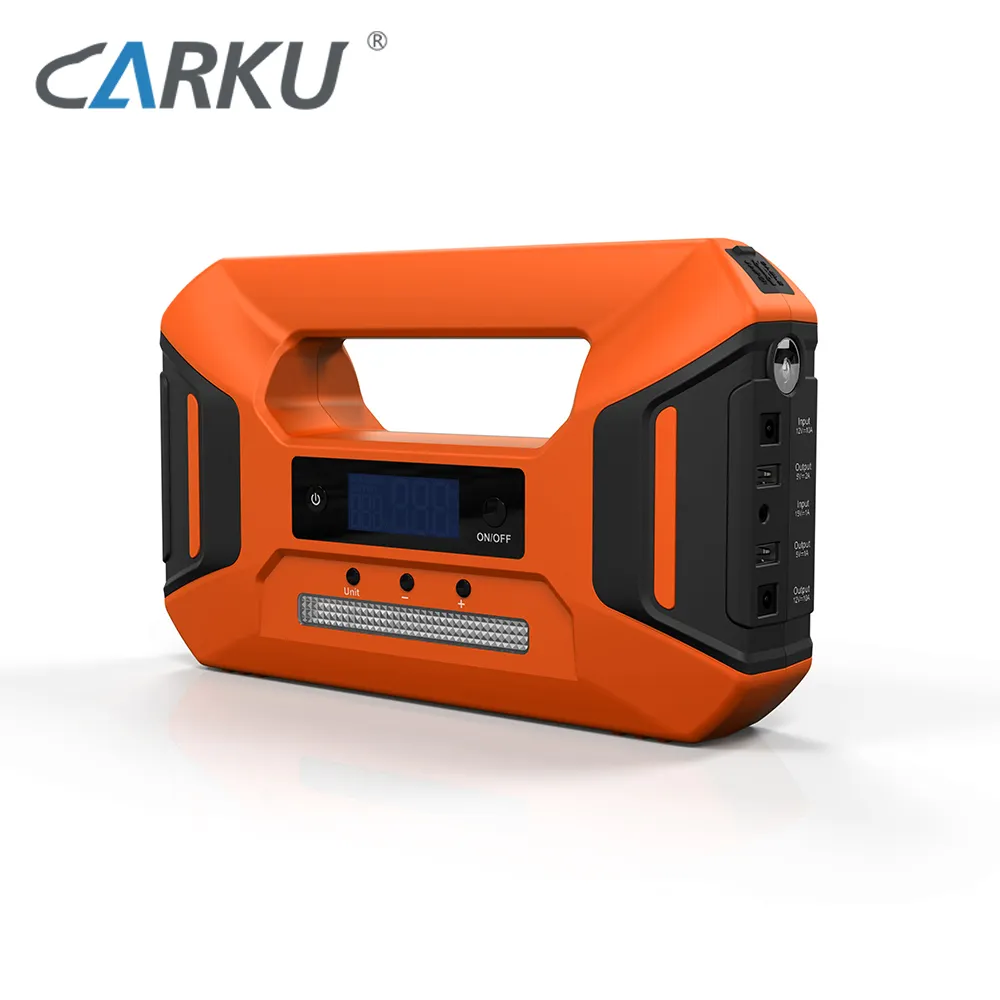 CARKU 16000mah lifepo4 12V emergency car jump start kit with 5V/1A 2A, 12V/10A output and input ports