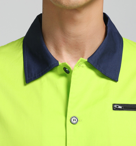 Hi Vis <span class=keywords><strong>cinta</strong></span> <span class=keywords><strong>reflectante</strong></span> Road Safty camisa de manga larga, tela 100% algodón camisa de trabajo Anti-pilling/ropa de seguridad - Product Image 5