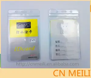 Waterdichte type pvc doorzichtige plastic horizontale badge-id-kaart naamplaatje houders