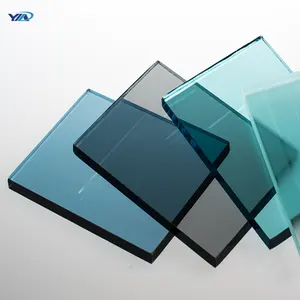 Colori blu scuro bronzo trasparente resistente al calore semi anti riflettente isolato di costruzione tenda di finestra di vetro della parete