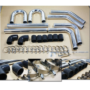 Tubo lucidato 2.5 "alluminio Intercooler tubazioni curve per sistema di raffreddamento auto - Product Image 4