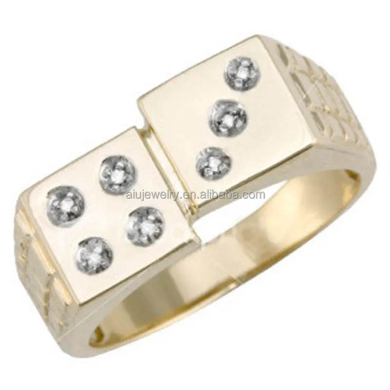 18K gold Plated Men's Dice Ring designs welcome