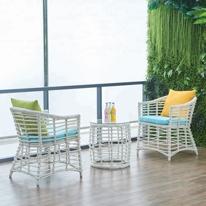 <strong>Balcony</strong> <strong>Table</strong> Wicker Outdoor Furniture Cafe <strong>Table</strong> and Chairs - Product Image 2