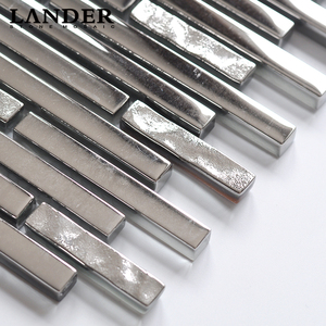 Gạch Khảm Thủy Tinh Bạc Hỗn Hợp Mạ Điện Tuyến Tính Dài - Product Image 4