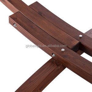 Hamaca doble <span class=keywords><strong>de</strong></span> algodón con soporte <span class=keywords><strong>de</strong></span> <span class=keywords><strong>madera</strong></span>, arco ensamblado, Patio, jardín, 13 pies - Product Image 6