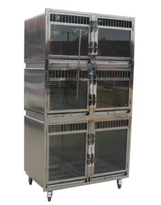 In acciaio inox gabbia di veterinaria in animale clinica Ospedaliera di ossigeno camera cage <span class=keywords><strong>alimentazione</strong></span> - Product Image 5