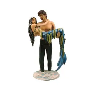 Hot Koop Gepersonaliseerde Handgemaakte Polyresin Mermaid Beeldje Standbeeld