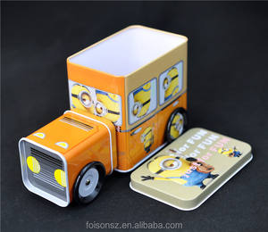 Fournisseur direct d'usine, boîte à bonbons en métal en forme de voiture blindée gravée imitation antique, boîte cadeau, impression offset, couleur personnalisée - Product Image 3