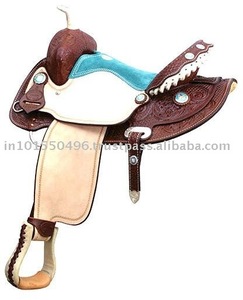 Silla de montar western 100% cuero genuino, tamaño personalizable, para equitación y entrenamiento, a precio de fábrica. - Product Image 4