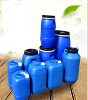 Baril plastique de haute qualité 50 m, tambour en plastique chimique, 200 Litre, haut ouvert HDPE, bleu