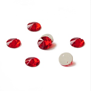 YANRUO 3200 ทั้งหมดขนาด Lt. Siam Flatback Glitter คริสตัล Rivoli Rhinestone เย็บบน Strass หินสำหรับรองเท้าผู้หญิง - Product Image 1