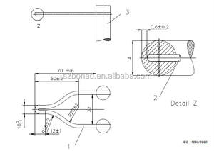 IEC 60695-2-10 Figura 2 Glow Wire Loop para toy inflamabilidade teste Glow wire U-em forma de cabeça - Product Image 3