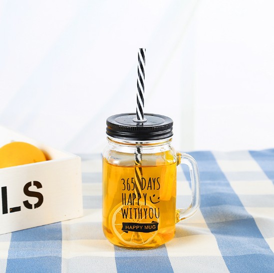 16 oz glass mason jar sizes glass mason jars mug with lids and straw
