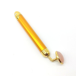 天然翡翠フェイスグアシャマッサージローラー<span class=keywords><strong>24K</strong></span>金メッキエナジーローズクォーツグアシャビューティーバー（アンチエイジング用） - Product Image 3