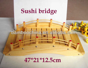 Puente de <span class=keywords><strong>Sushi</strong></span> de Madera, Contenedor de Comida Japonesa, Plato de <span class=keywords><strong>Sushi</strong></span> de Bambú Reutilizable - Product Image 3