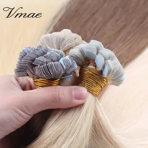 VMAE virgen ruso 8 a 28 pulgadas Pre doble dibujado 613 Rubio liso humano 1*1 tamaño pequeño extensiones de pelo de la cinta