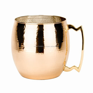 Old Dutch 128-Ounce Jumbo Moscow Mule Mug Martelé Métal Massif Écologique Poignée En Laiton Drinkware Bar Accessoires - Product Image 1
