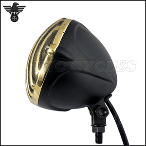 En Laiton massif Grillé Personnalisé Vintage Phare De Moto pour <span class=keywords><strong>Harley</strong></span> <span class=keywords><strong>Scrambler</strong></span> - Product Image 2