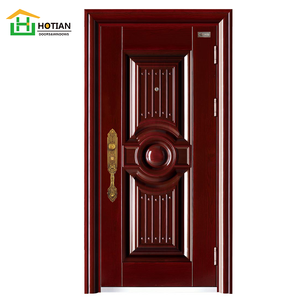 Di lusso decorativo in acciaio <span class=keywords><strong>interno</strong></span> porta pannelli a buon mercato esterno di legno del grano della pelle di ferro porta in acciaio made in China - Product Image 3