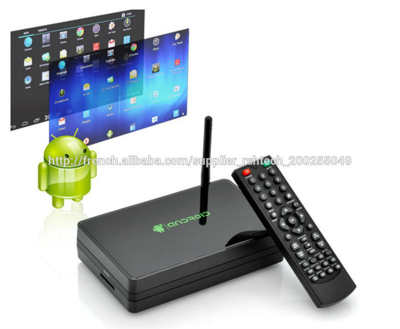 Xbmc android 4.2 smart tv box, google tv supports du marché, soutient skype