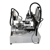 Machine d'impression d'écran de table plate de haute précision de 4 stations pour étiqueter des robots bouteilles cas de téléphone imprimantes d'écran en soie de ferme
