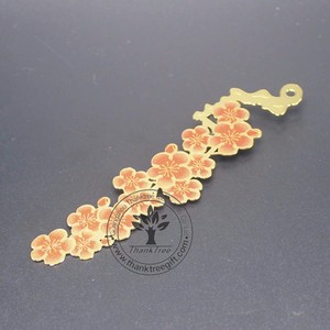 Metalen gift gepersonaliseerde metalen bladwijzers met bloem uitgesneden - Product Image 3