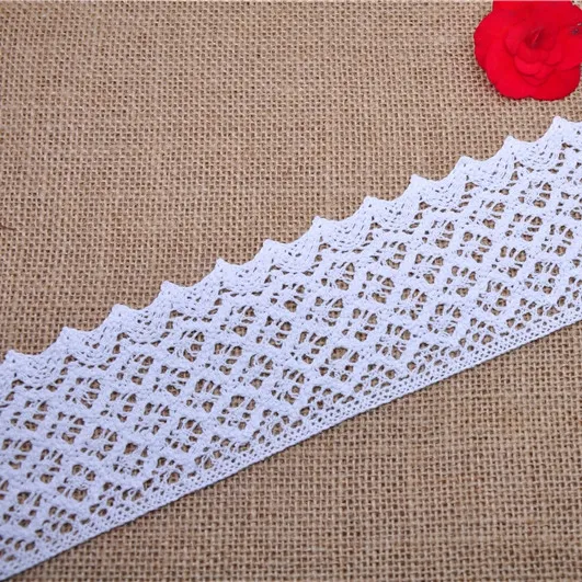 High Quality Wholesale floral sewing 100% Cotton silk little 7.5CM Cotton Crochet Lace for Garment