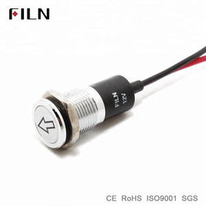 NEW 14Mm 16Mm 19Mm Không Thấm Nước IP67 12V Pin Biểu Tượng Quyền Lực Chỉ Số Ánh Sáng Auto Xe Cảnh Báo Đèn Với 20Cm Dây - Product Image 4