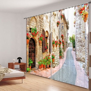 Building Design 3D Digitale Stampato Hotel Blackout Ready Made <span class=keywords><strong>Tenda</strong></span> Della Finestra Per <span class=keywords><strong>Soggiorno</strong></span> - Product Image 1