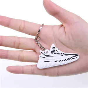 Bán Buôn Logo In Sneakers Trống Thép Không Gỉ Keyring Keychain