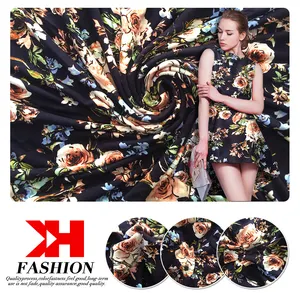 Hangzhou tela de rayón tejido de poliéster diseño de poliéster rayón spandex farbic