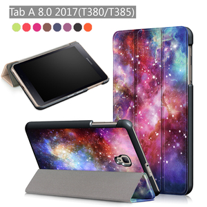 Funda para SM-T380 T385 de <span class=keywords><strong>2017</strong></span>, Fundas Inteligentes de Cuero con Dibujos Coloridos para <span class=keywords><strong>Samsung</strong></span> Galaxy <span class=keywords><strong>Tab</strong></span> <span class=keywords><strong>A</strong></span> 8.0 <span class=keywords><strong>2017</strong></span> SM-T380 T380 T385 - Product Image 2