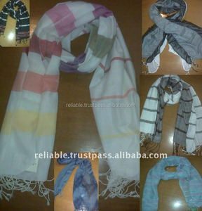 Multi Weave VISCOSE <b>SCARF</b> Hand Woven High Fashion - Product Image 2