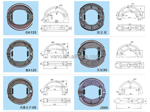 Indonesia <span class=keywords><strong>TMX</strong></span>/TMX155 Moto Anteriore/Freno Posteriore Fodera delle Scarpe - Product Image 5