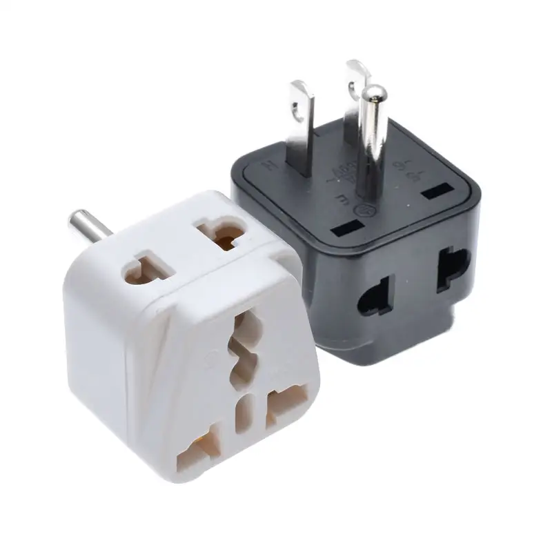 1pcs 3pins Universal travel USA American power plug adapter US to EU UK US China converter socket