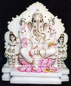 Estatua de Mármol del Dios Religioso Indio Ganesh - Product Image 1
