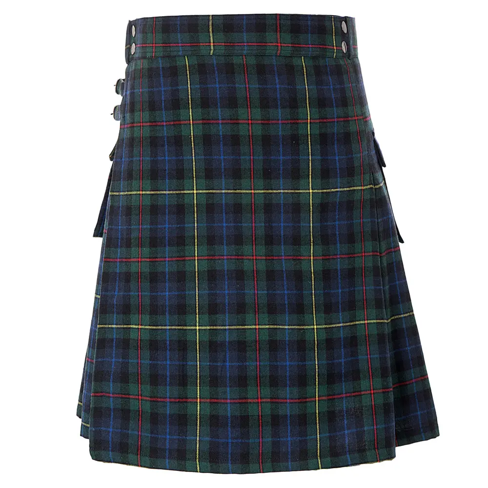 Rok Kilt Utilitas Tartan Nasional Skotlandia Bergaya Pria SL000108