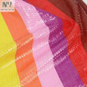 Nanyee Textile Colorful Sequin Printed Fabric Heat Sublimation