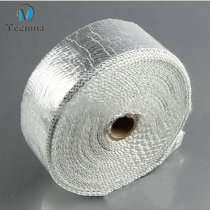 Yüksek sıcaklığa dayanıklı gümüş alüminyum folyo fiberglas bant egzoz <span class=keywords><strong>Wrap</strong></span> bant - Product Image 2