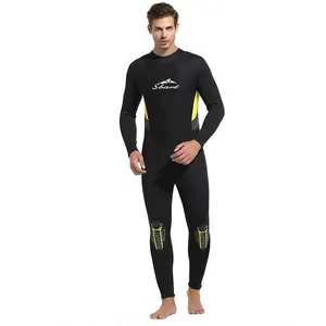 Sbart เซิร์ฟชุดดำน้ำ3Mm สำหรับผู้ใหญ่,ชุดดำน้ำแขนยาวแคนยอนนีโอพรีน Wet Suit ด้านหลังมีซิปเว็ตสูทโต้คลื่น