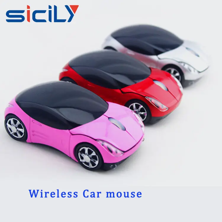 Souris optique sans fil, 2.4 ghz, en forme de voiture, Unique, pour ordinateur portable