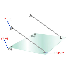 Abri de pluie en verre Condibe/câble d'araignée d'acier inoxydable d'auvent - Product Image 6