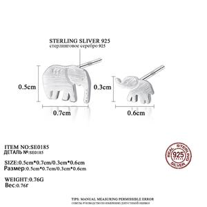 Xmxczcity — boucles <span class=keywords><strong>d</strong></span>'oreilles éléphant en <span class=keywords><strong>argent</strong></span> Sterling, bijoux mignons pour filles, brosse, modèle coréen, vente en gros - Product Image 2