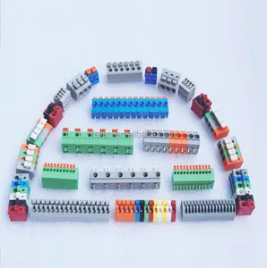 2.54mm 2.5mm 3.5mm 3.81mm 5.08mm7.5mm 7.62mm 90または180角度配線PCBネジなしスプリング端子台コネクタ